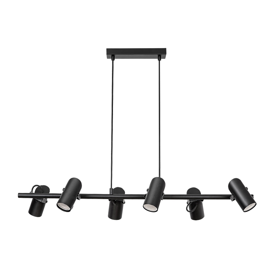 Rabalux - Ljuskrona med textilsladd 6xGU10/25W/230V