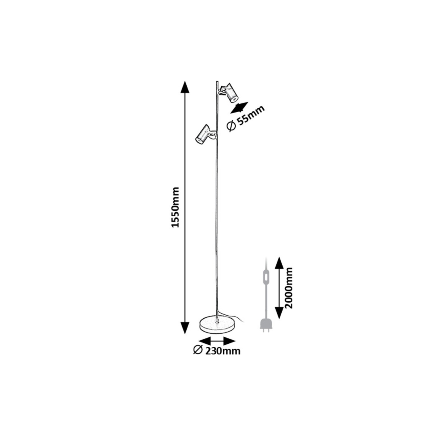Rabalux - Golvlampa 2xGU10/10W/230V