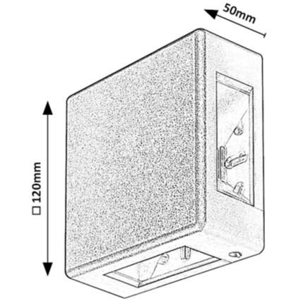 Rabalux - LED Utomhus vägglampa LED/6W/230V IP54 svart