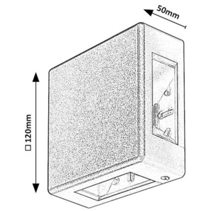 Rabalux - LED Utomhus vägglampa LED/6W/230V IP54 svart