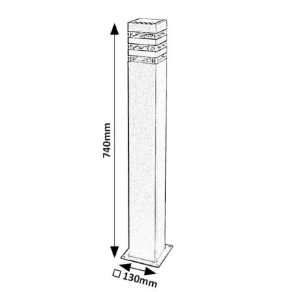 Rabalux - Utomhuslampa 1xE27/12W/230V IP44