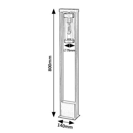 Rabalux - Utomhuslampa 1xE27/12W/230V IP44