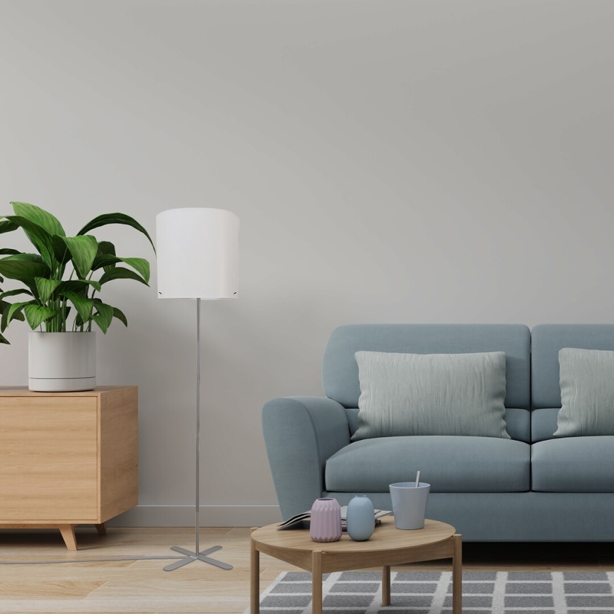 Rabalux - Golvlampa 1xE27/40W/230V vit/silver