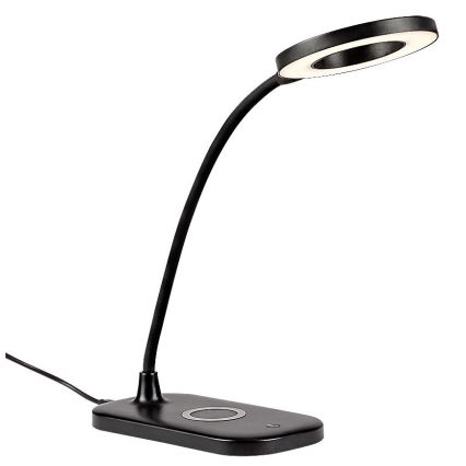 Rabalux - LED Dimbar touch bordslampa med trådlös laddning LED/5W/5V 2700-6000K svart