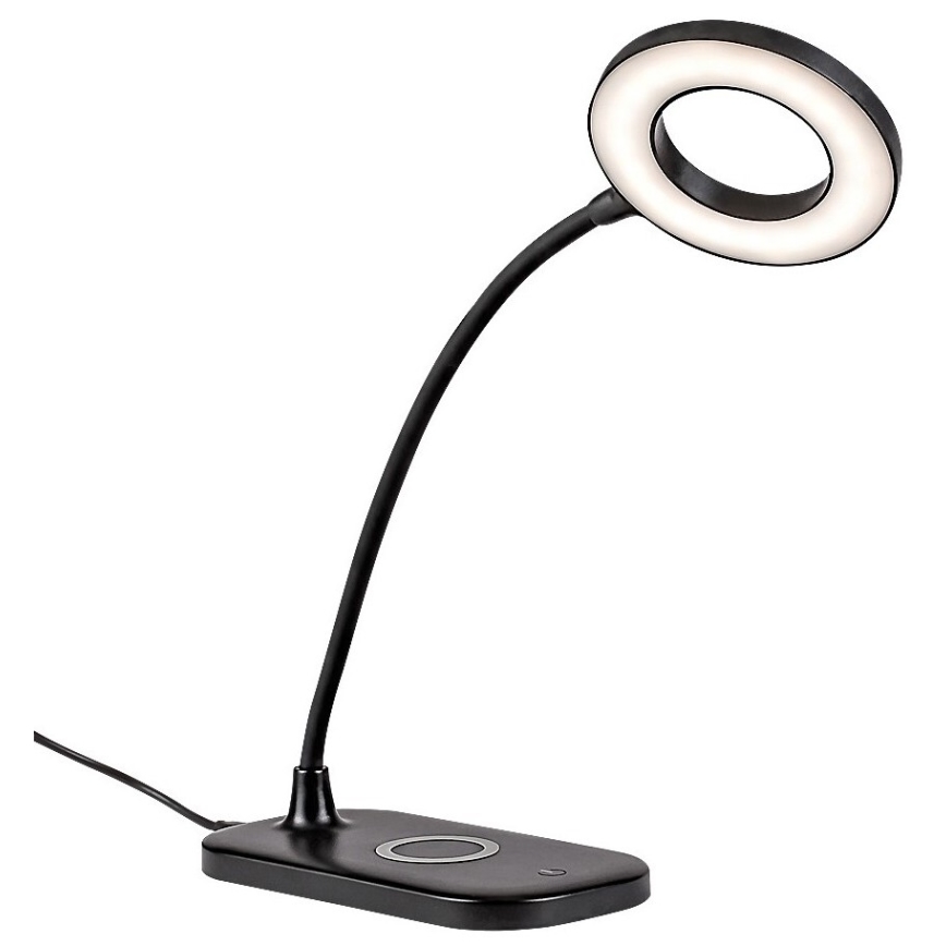 Rabalux - LED Dimbar touch bordslampa med trådlös laddning LED/5W/5V 2700-6000K svart