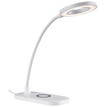 Rabalux - LED Dimbar touch bordslampa med trådlös laddning LED/5W/5V 2700-6000K vit