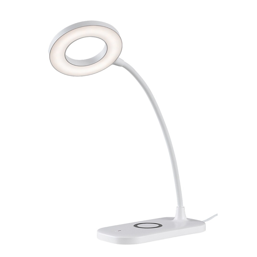 Rabalux - LED Dimbar touch bordslampa med trådlös laddning LED/5W/5V 2700-6000K vit