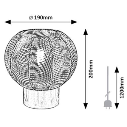 Rabalux - Bordslampa 1xE27/40W/230V