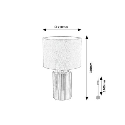 Rabalux - Bordslampa 1xE14/40W/230V grön