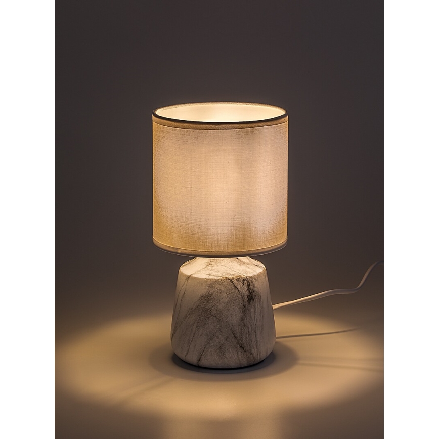 Rabalux - Bordslampa 1xE14/40W/230V vit/marmordekor