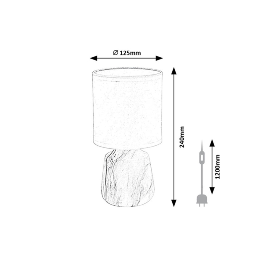 Rabalux - Bordslampa 1xE14/40W/230V vit/marmordekor