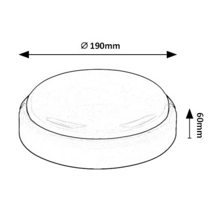 Rabalux - LED taklampa för utomhusbruk LED/15W/230V IP54 svart