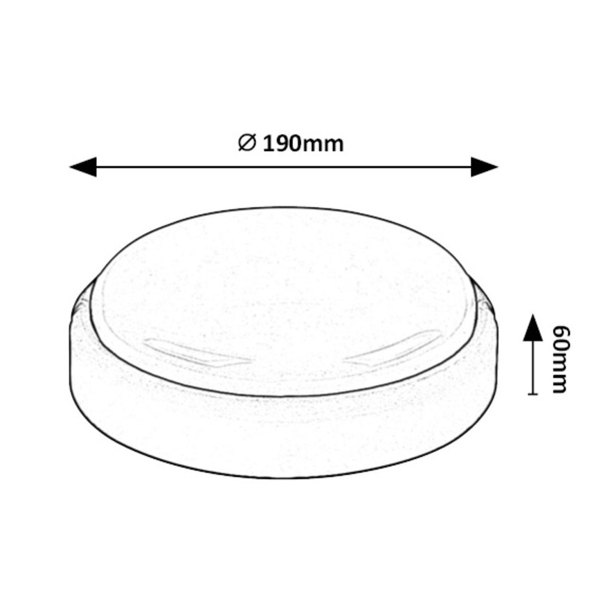 Rabalux - LED taklampa för utomhusbruk LED/15W/230V IP54 svart