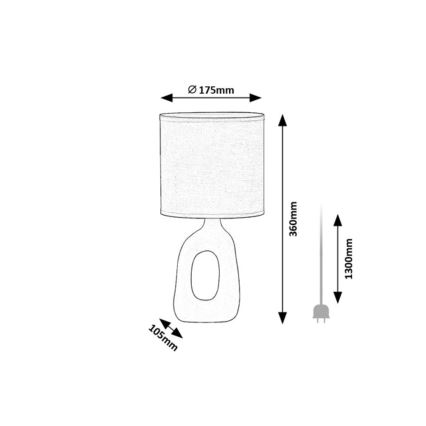 Rabalux - Bordslampa 1xE14/40W/230V grön