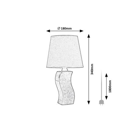 Rabalux - Bordslampa 1xE14/40W/230V grå