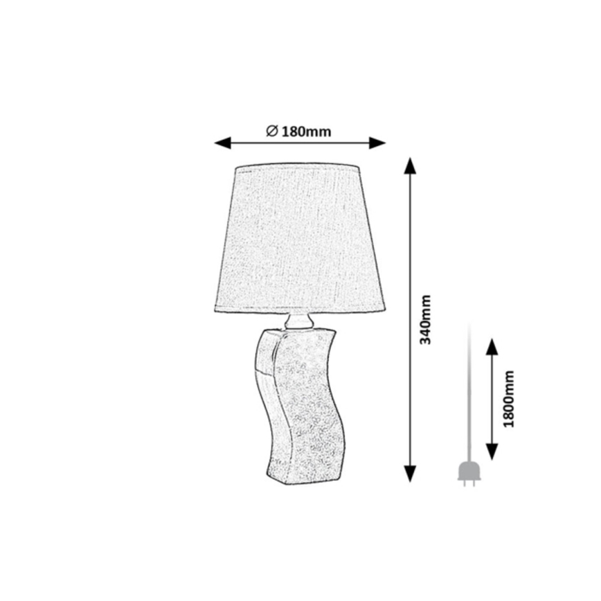 Rabalux - Bordslampa 1xE14/40W/230V grå