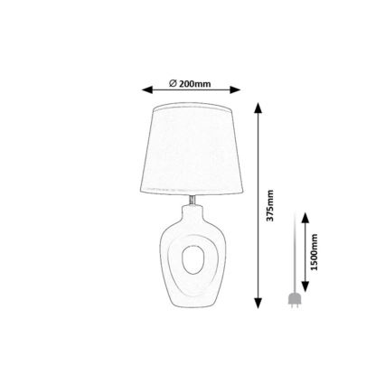 Rabalux - Bordslampa 1xE14/25W/230V brun/krämvit