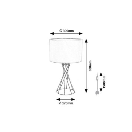 Rabalux - Bordslampa 1xE27/40W/230V svart