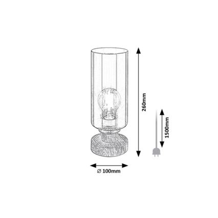 Rabalux - Bordslampa 1xE27/25W/230V ek