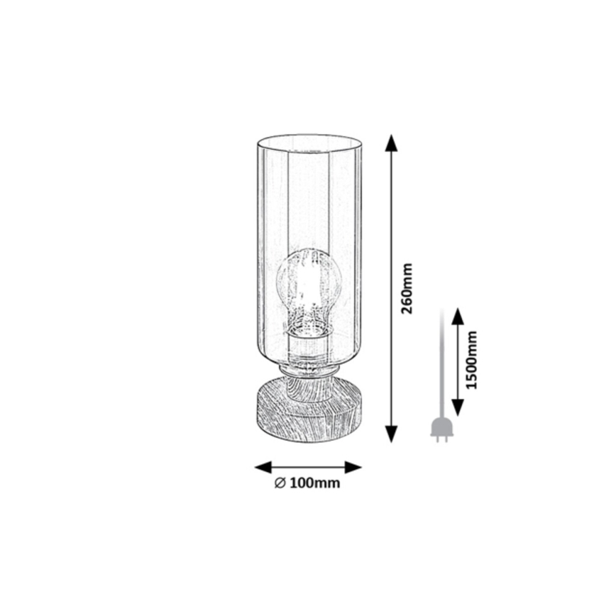 Rabalux - Bordslampa 1xE27/25W/230V ek