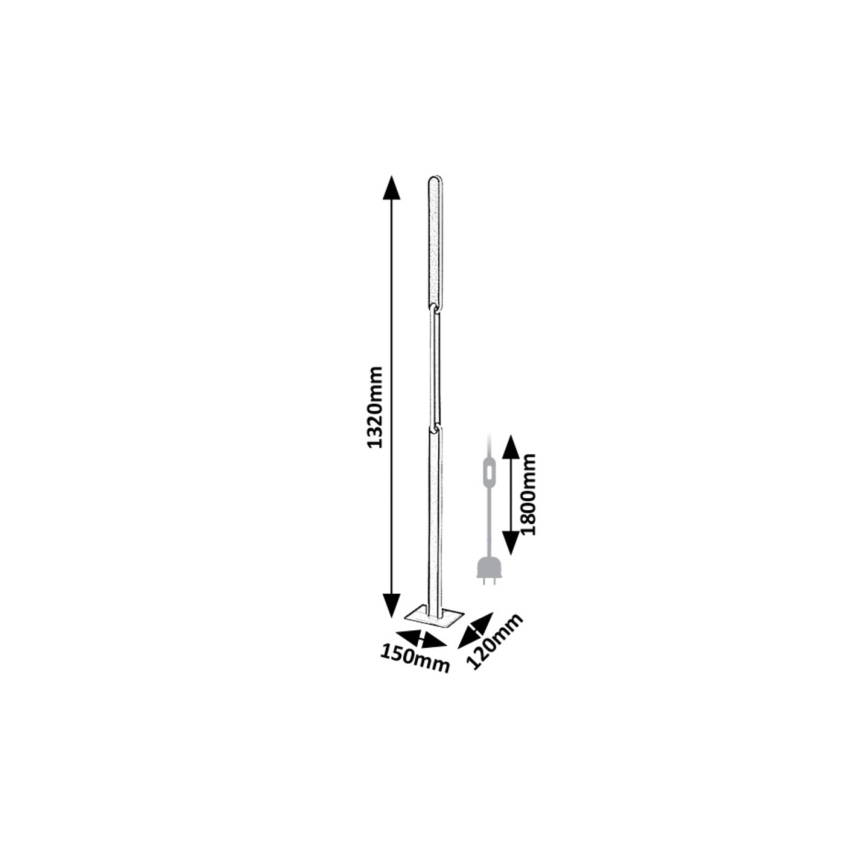 Rabalux - LED Dimbar golvlampa LED/33W/230V 3000/4000K svart