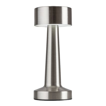 Rabalux - LED Uppladdningsbar touchbordsljuslampa LED/2,7W/5V 1200mAh 3000/4000/6000K matt krom