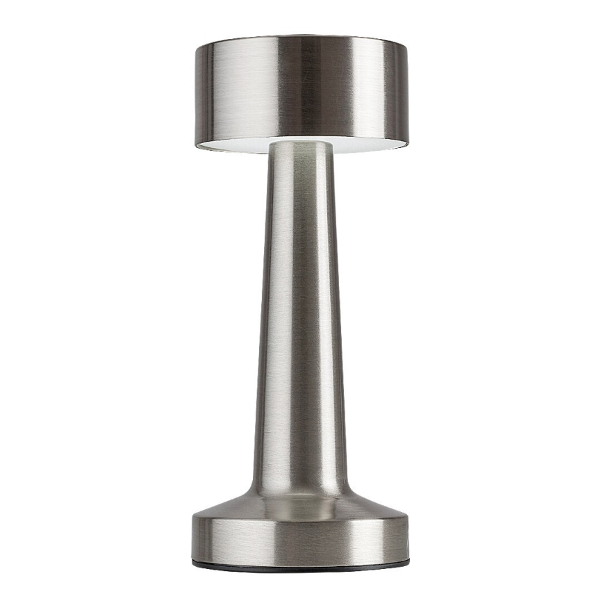 Rabalux - LED Uppladdningsbar touchbordsljuslampa LED/2,7W/5V 1200mAh 3000/4000/6000K matt krom