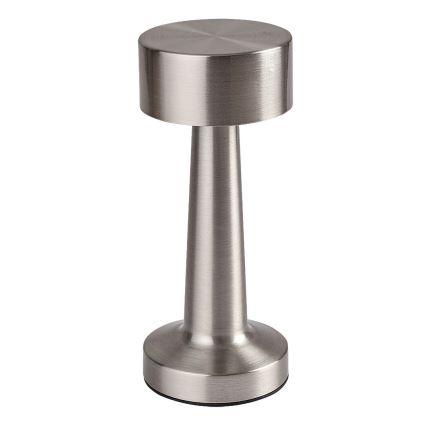 Rabalux - LED Uppladdningsbar touchbordsljuslampa LED/2,7W/5V 1200mAh 3000/4000/6000K matt krom