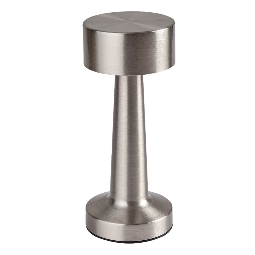Rabalux - LED Uppladdningsbar touchbordsljuslampa LED/2,7W/5V 1200mAh 3000/4000/6000K matt krom