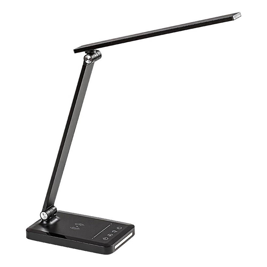 Rabalux 74213 - LED Ljusreglerad flexible bordslampa med trådlös laddning QI och USB LED/5W/5V 3000-6500K