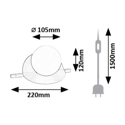 Rabalux - Bordslampa 1xG9/5W/230V