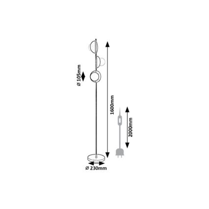 Rabalux - Golvlampa 3xG9/5W/230V