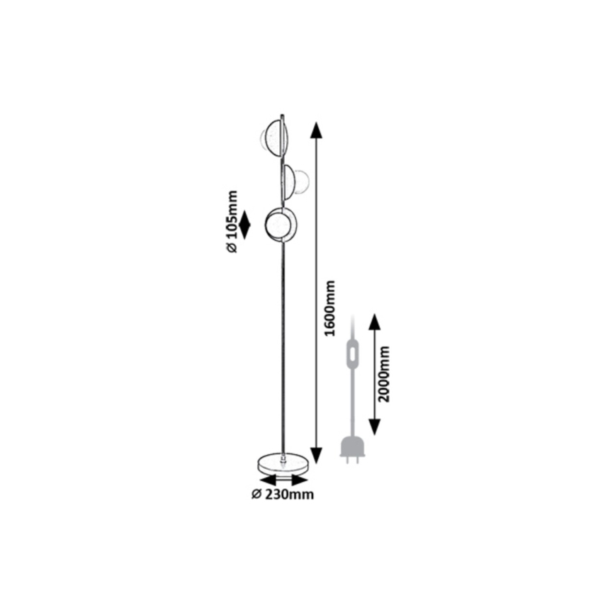 Rabalux - Golvlampa 3xG9/5W/230V