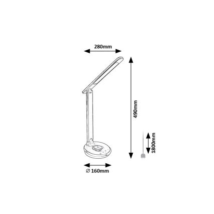 Rabalux - LED RGB Dimbar touch bordslampa LED/6W/230V 3000/4000/5000K svart