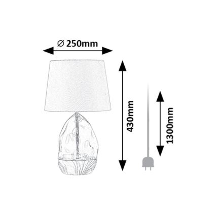 Rabalux - Bordslampa 1xE27/40W/230V vit