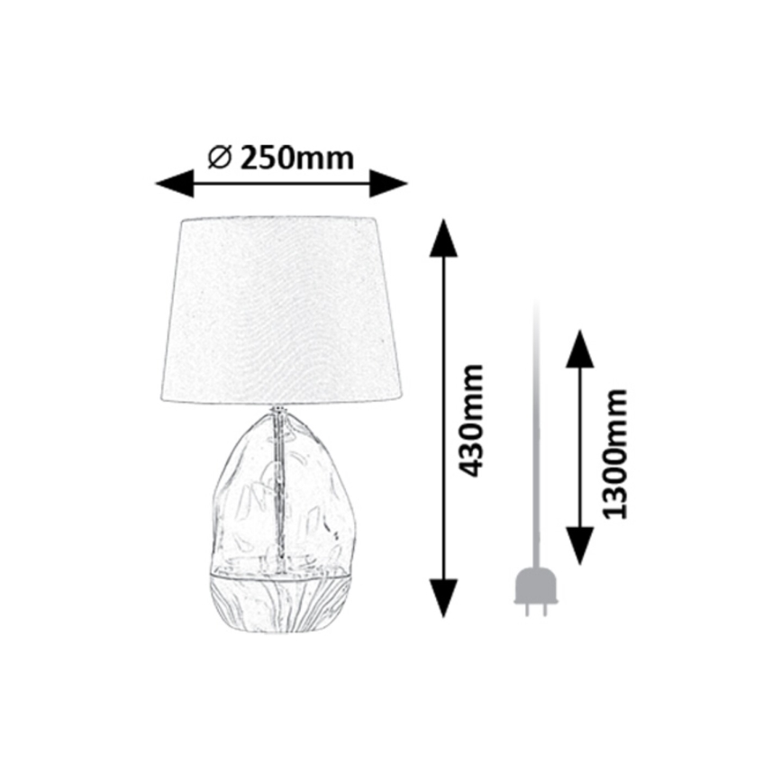 Rabalux - Bordslampa 1xE27/40W/230V vit
