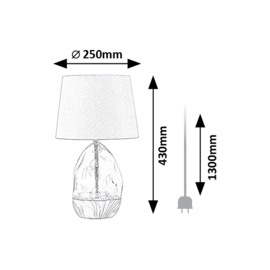 Rabalux - Bordslampa 1xE27/40W/230V grå