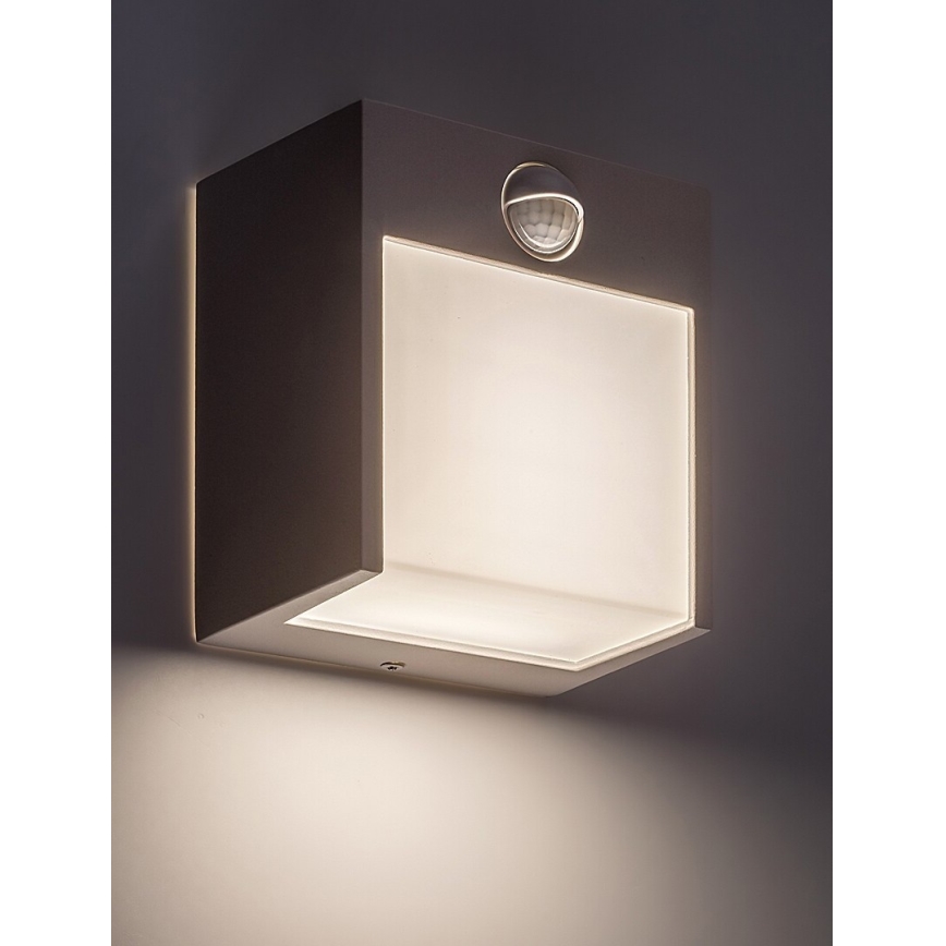 Rabalux - LED Utomhus väggbelysning med sensor LED/12W/230V white IP44
