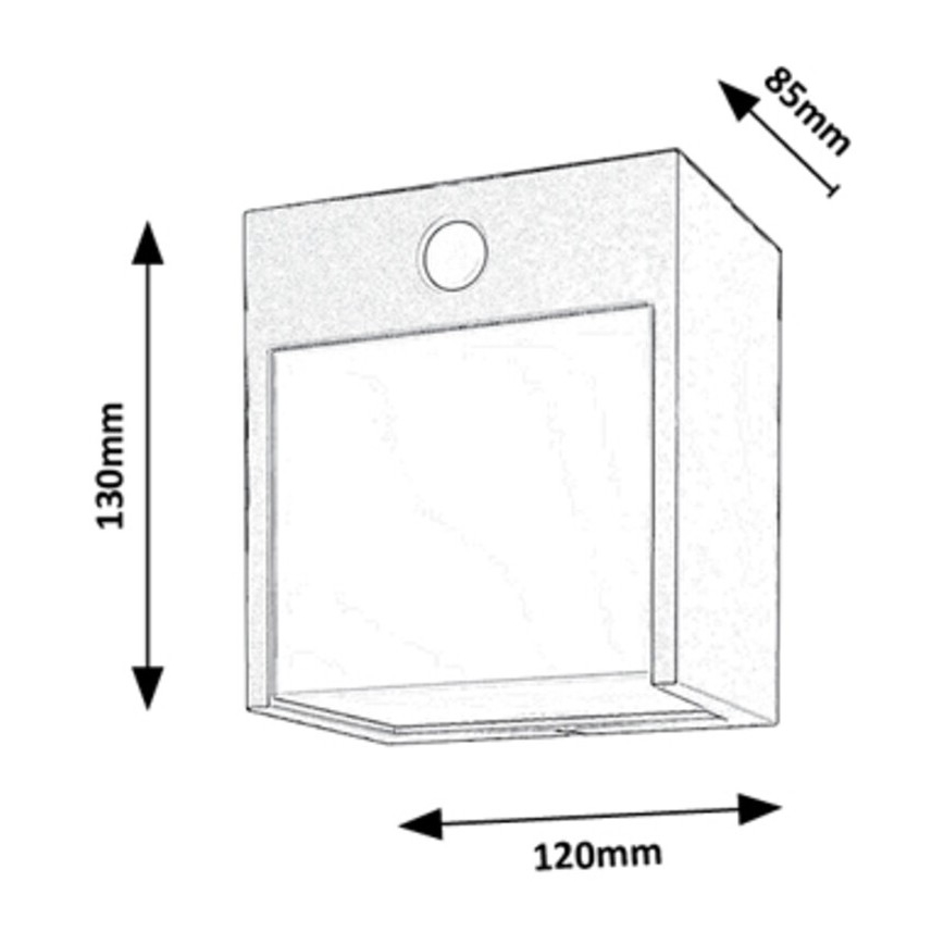 Rabalux - LED Utomhus Vägglampa med Sensor LED/12W/230V Vit IP44