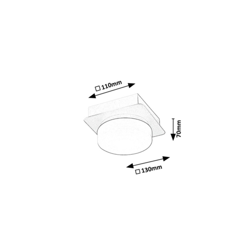 Rabalux - LED taklampa för badrum LED/5W/230V IP44 4000K svart