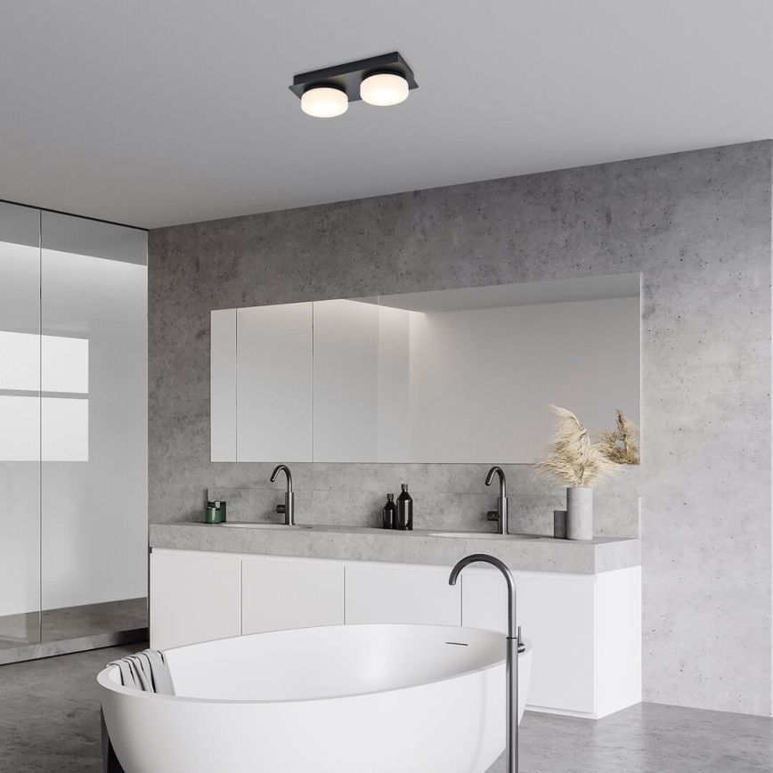Rabalux - LED taklampa för badrum 2xLED/5,5W/230V IP44 svart