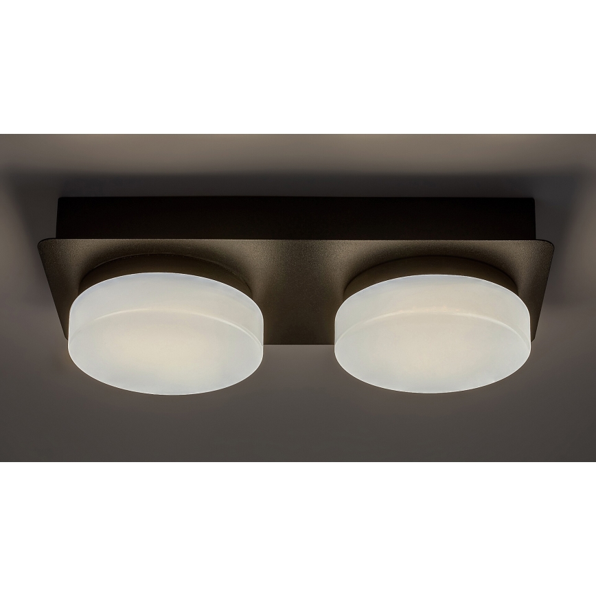 Rabalux - LED taklampa för badrum 2xLED/5,5W/230V IP44 svart