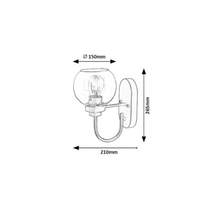 Rabalux - Vägglampa 1xE27/15W/230V IP44