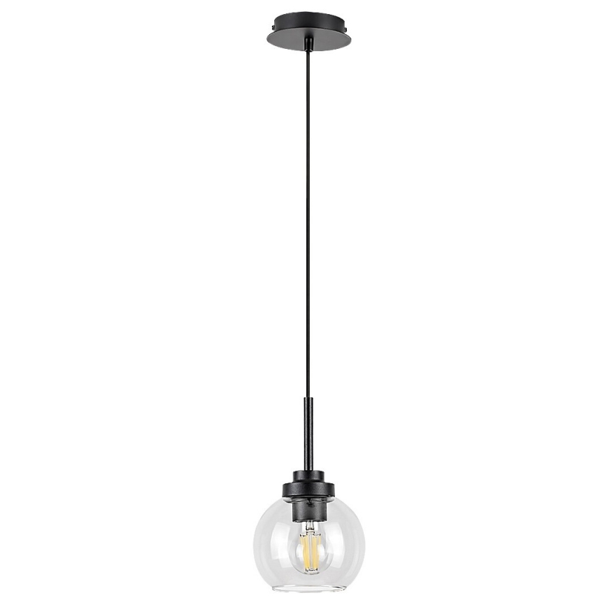 Rabalux - Bathroom ljuskrona på snöre 1xE27/15W/230V svart IP44