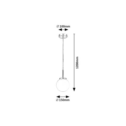 Rabalux - Badrumslampa med lina 1xE14/40W/230V IP44 blank krom