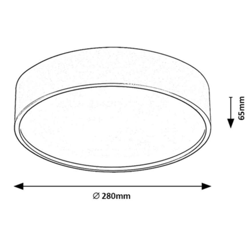 Rabalux - LED taklampa LED/18W/230V IP44 4000K diameter 28 cm svart