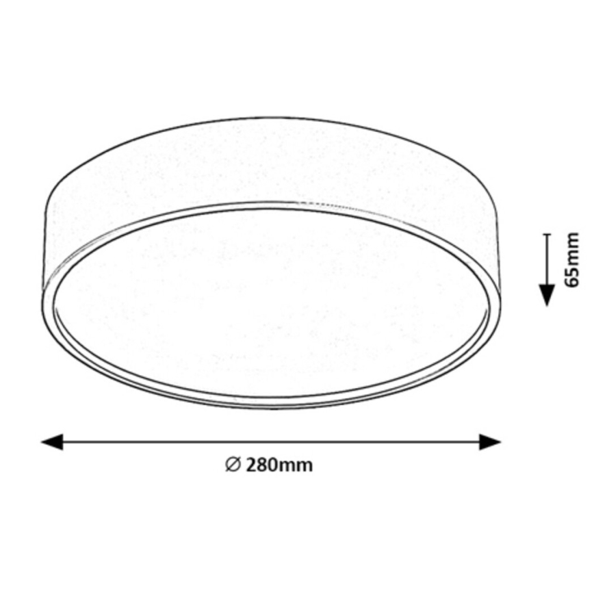 Rabalux - LED taklampa LED/18W/230V IP44 4000K silver diameter 28 cm