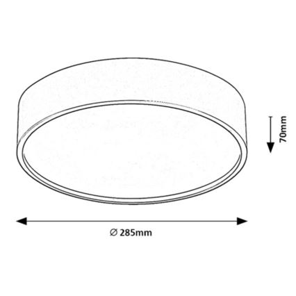 Rabalux - LED taklampa med en sensor LED/19W/230V IP44 4000K diameter 28,5 cm svart