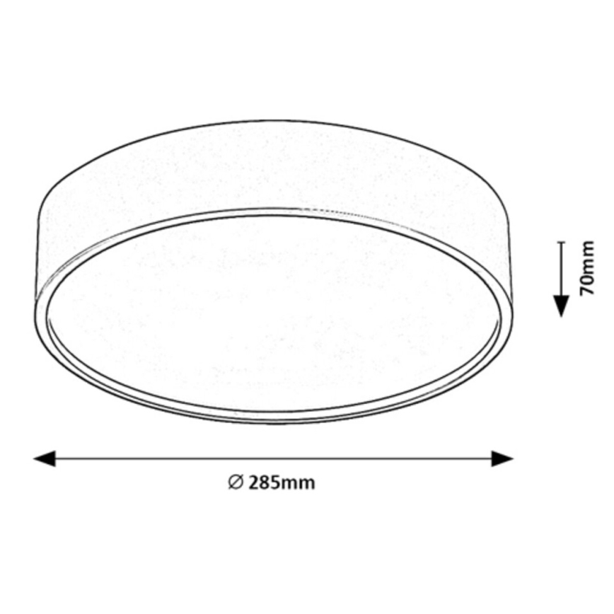 Rabalux - LED taklampa med en sensor LED/19W/230V IP44 4000K diameter 28,5 cm svart