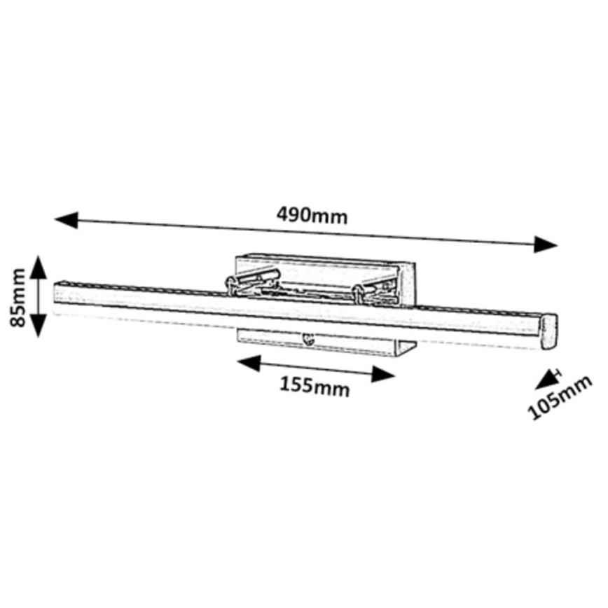 Rabalux - LED Ljusreglerad beröring spegel belysning LED/13W/230V IP44 3000/4000/6000K 49 cm